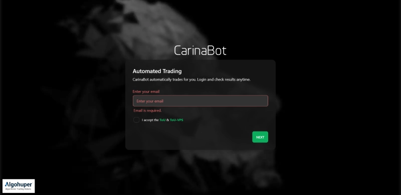 کار با ربات معامله گر CarinaBot