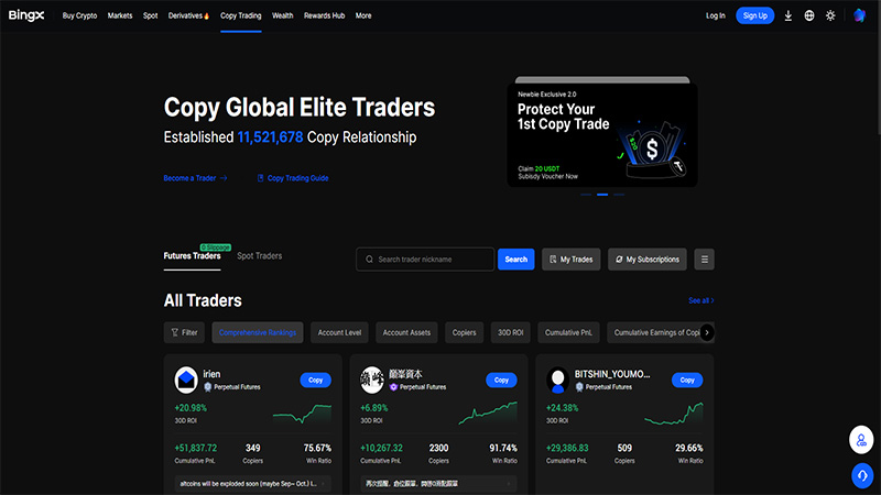 کپی تریدینگ بینگ ایکس