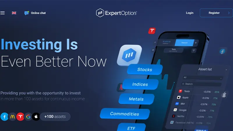 وبسایت Expert Option