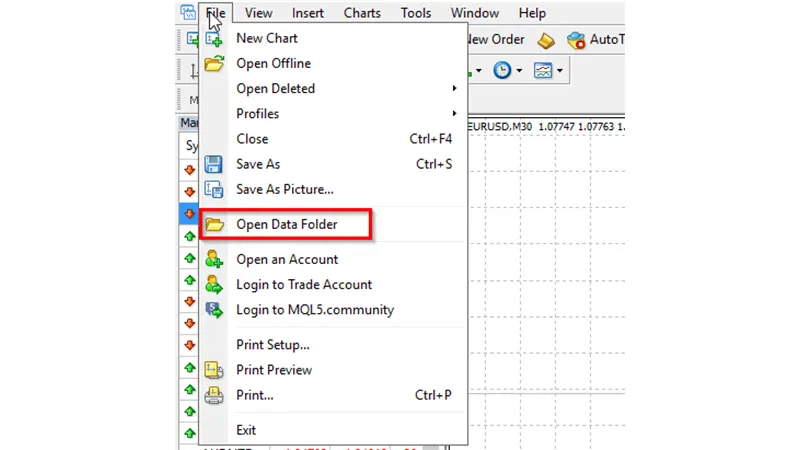 نصب اکسپرت اسکالپ روی متاتریدر - مرحله اول