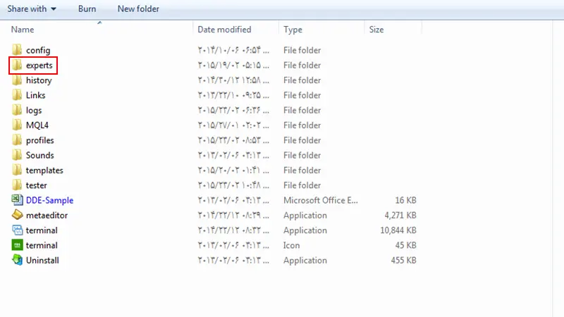 نصب اکسپرت اسکالپ روی متاتریدر - مرحله دوم