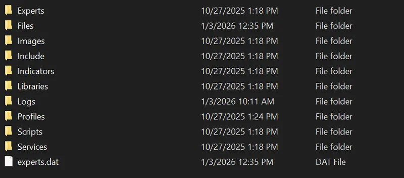 نصب اکسپرت در متاتریدر ۵- مرحله دوم